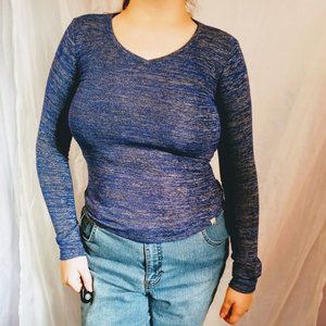 LONG SLEEVE BLUE TOP